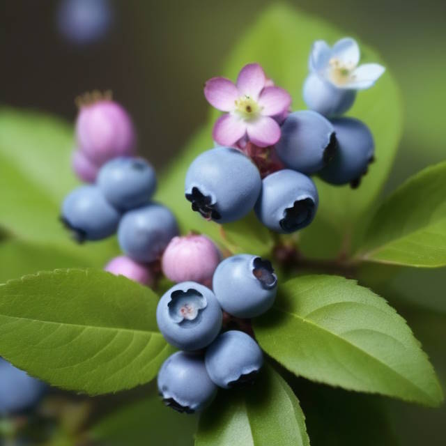 Blooming blueberries